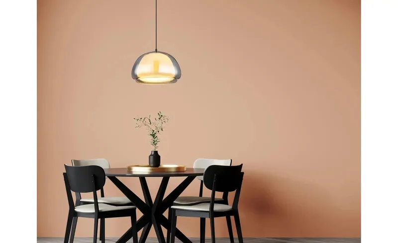 Design hanglamp Jella enkel Ø 40cm - 15743H1 fra Globo i Sort – produktbillede 2 af 3