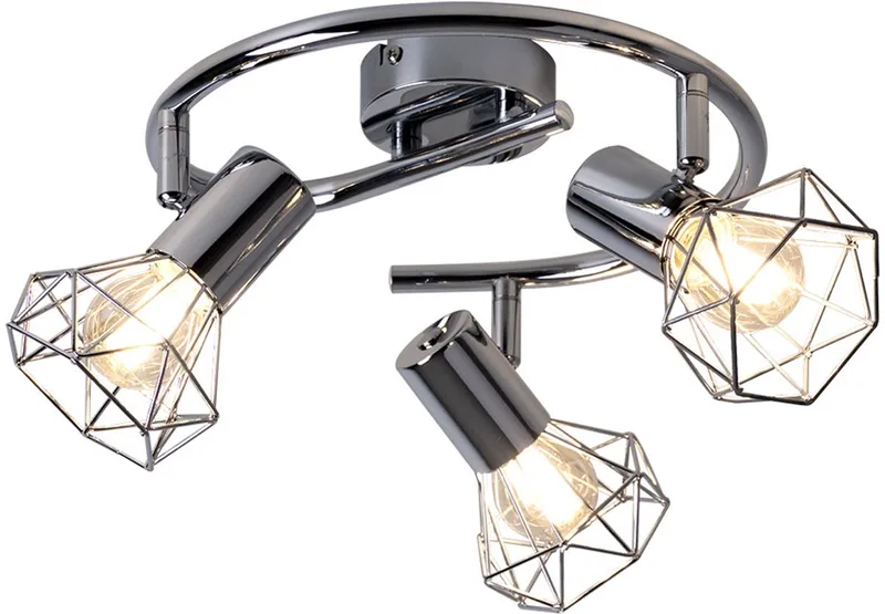 Design plafondlamp spot rondel woonkamerverlichting kooilamp de Globo en Argent – photo produit