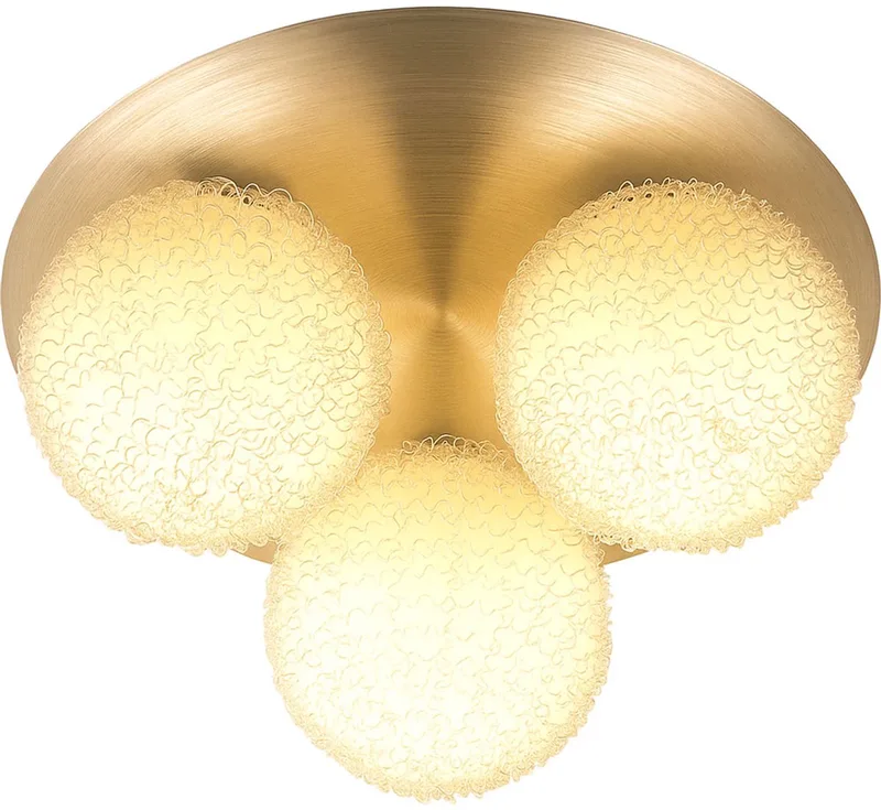 Design plafondspot globe light glazen lamp aluminium mesh woonkamer eetkamerverlichting Globo 5962-3 fra Globo i Sølv – produktbillede