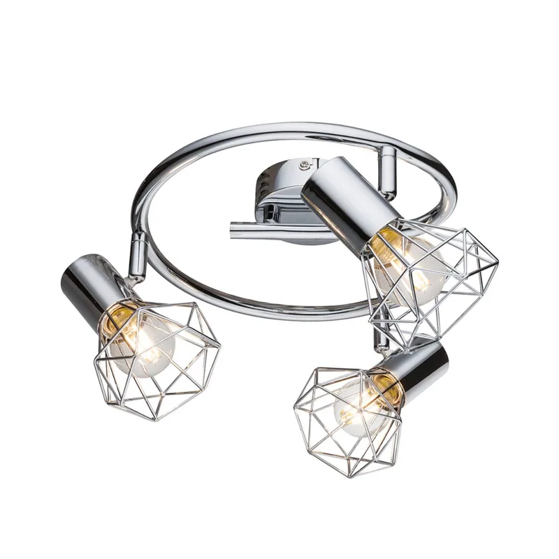 Daiva - loftslampe med 3 lyskilder fra Globo i Krom – produktbillede