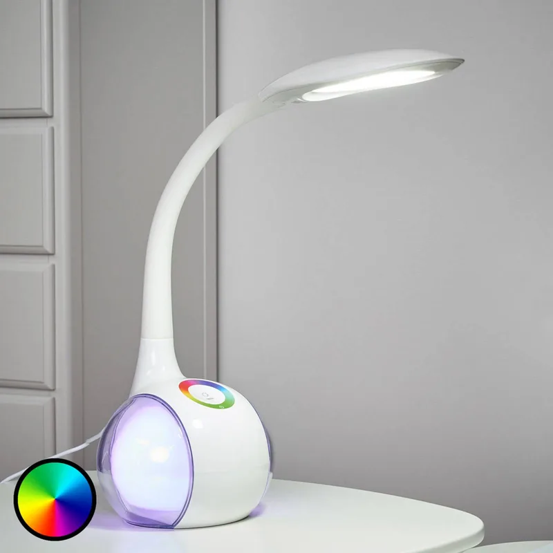 Fleksibel LED-bordlampe Paula, hvid fra Globo i Hvid – produktbillede