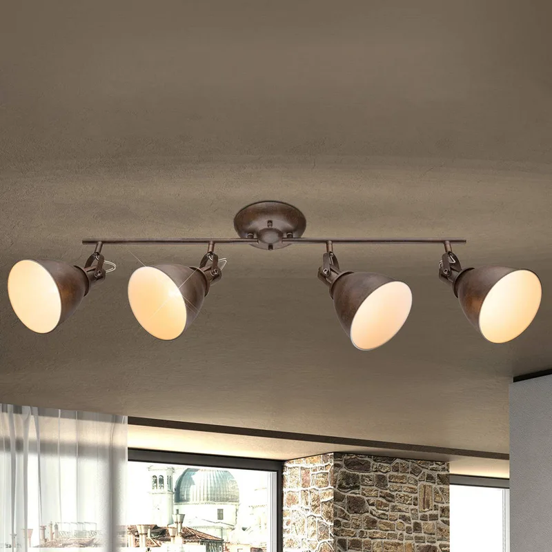 Giorgio - plafondspot met 4 lampen in by Globo in Roestbruin – product photo