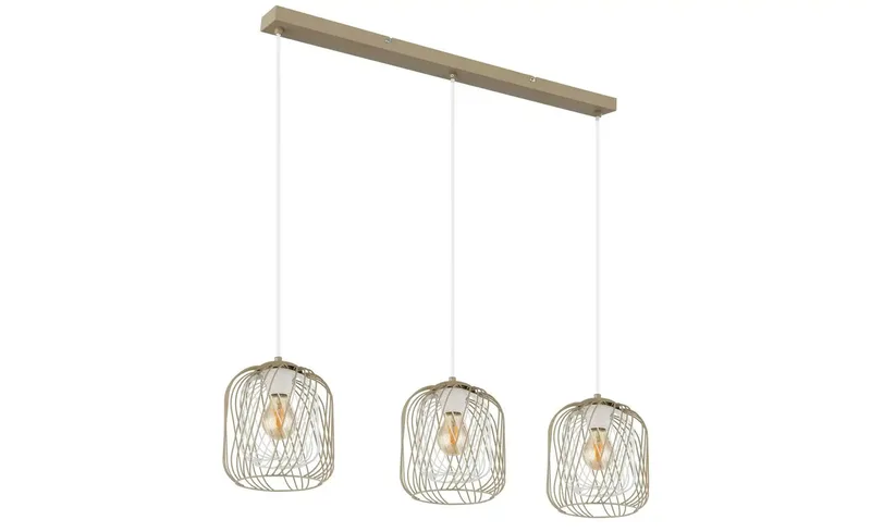 Globo 3-lichts hanglamp Dichti - 15965-3H de Globo en Zand bruin – photo produit 2 sur 3