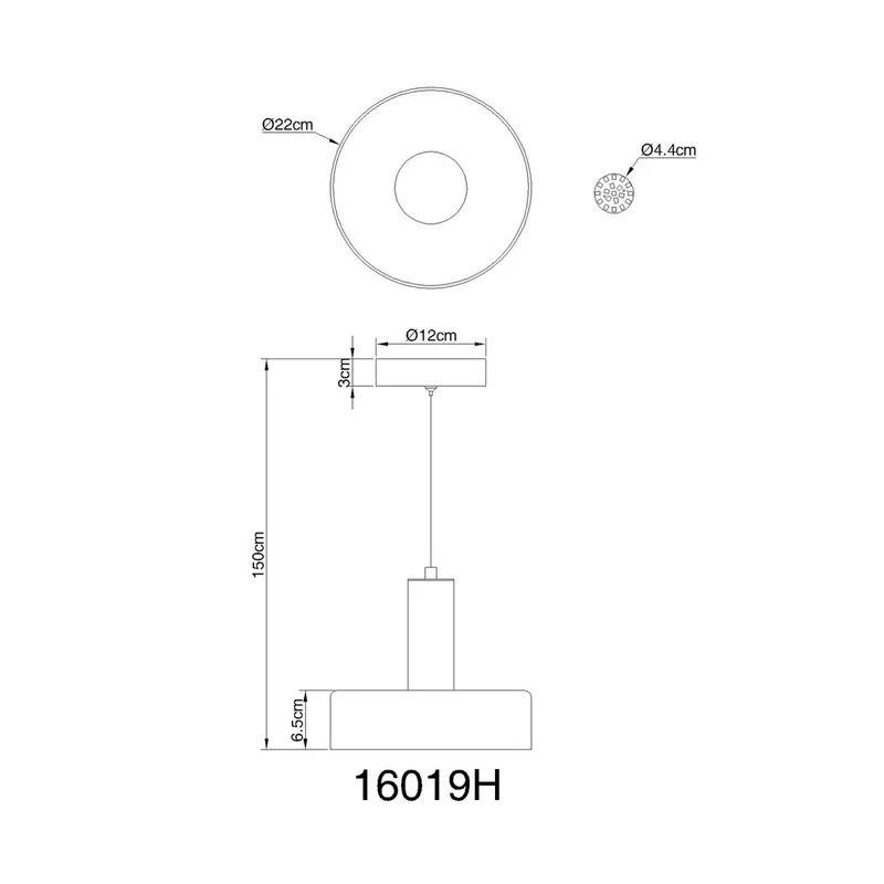 Grant LED hanglamp, Ø 22 cm, rookgrijs, glas de Globo en Grijs mat, Rookgrijs, Gesatineerd – photo produit