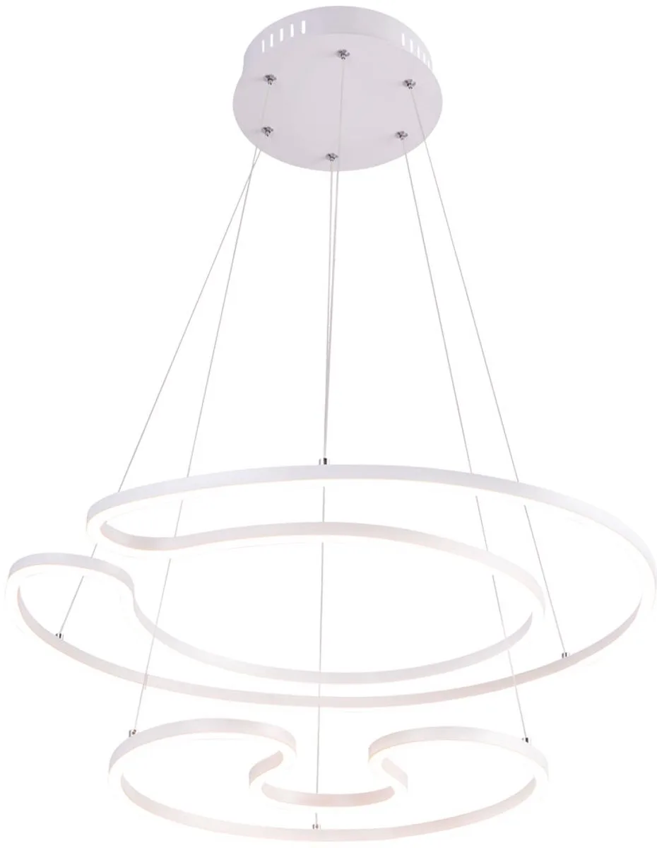 Haglamp modern 'Witty' led lamp 67cm van Globo in Wit – productfoto