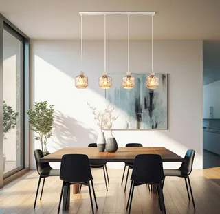 Hängeleuchte ANTONIO, ohne Leuchtmittel, Hängeleuchte für Esszimmer Rauchglas de Globo en Beige – photo produit 2 sur 5