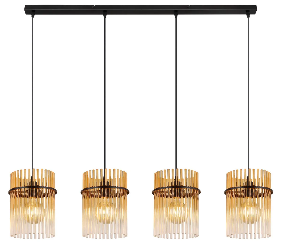 Hängeleuchte GORLEY, ohne Leuchtmittel, Hängelampe Glasstäbe elegant Wohnzimmer/Esszimmer von Globo in Gold – Produktfoto