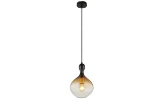 hanglamp - Aladdin - glas - Ø 23cm - E27 - 15538H1 van Globo in Zwart – productfoto 3 van 3