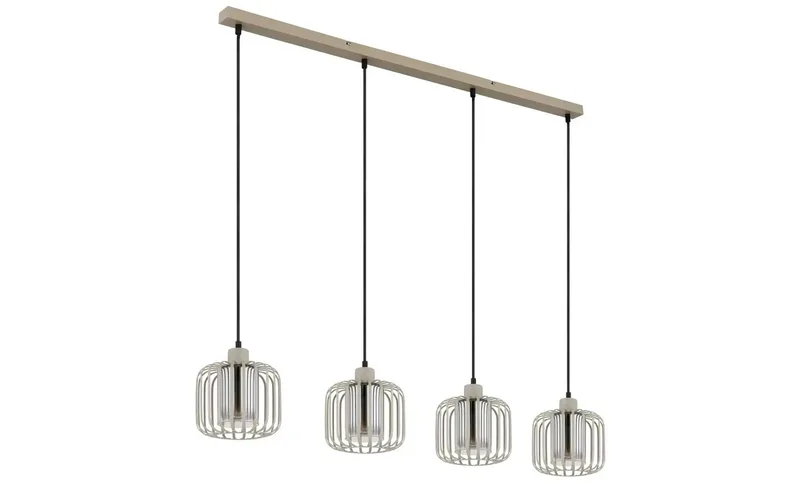 Hanglamp - ALFRED - metaal - draadlamp - E27 - 15758-4H de Globo en Beige – photo produit 2 sur 3