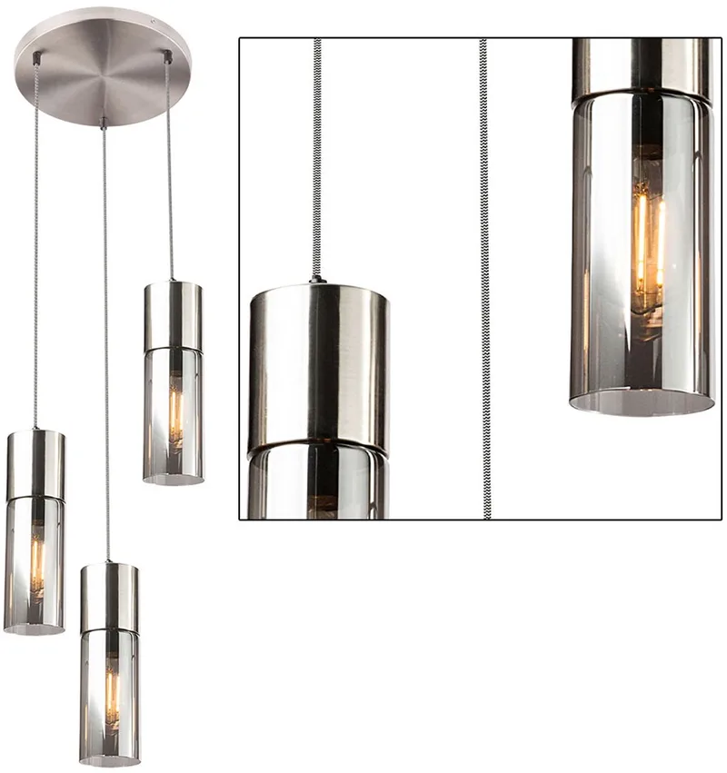 hanglamp - Annika - glas - Ø 30cm - E27 - 21000-3HN de Globo en Nikkel – photo produit
