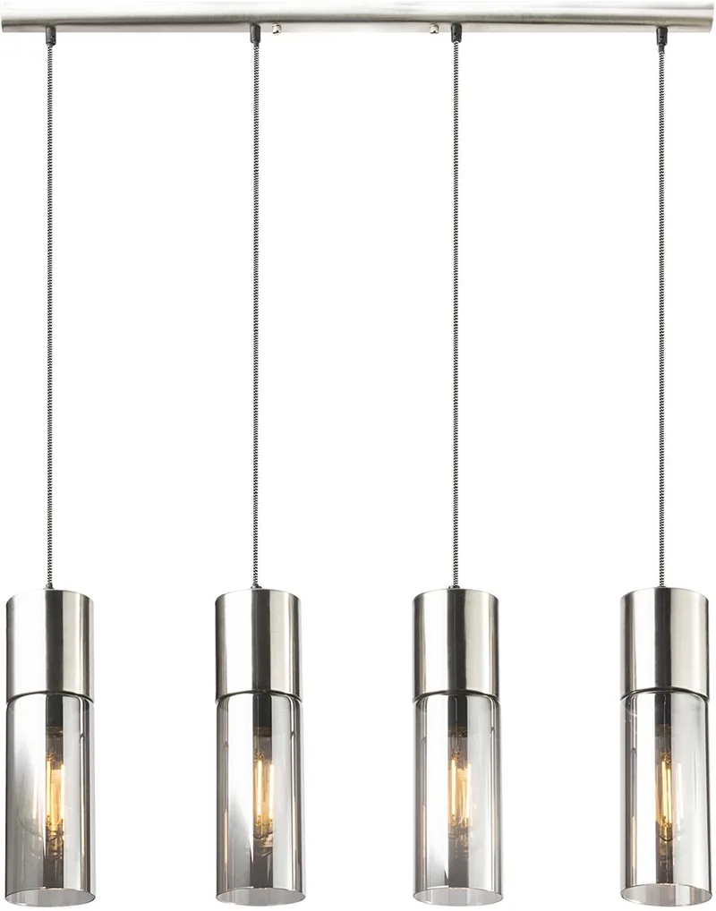 hanglamp - Annika - metaal - grote eettafellamp - E27 - 21000-4HN de Globo en Nikkel – photo produit 1 sur 2