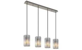 hanglamp - CAYDEN - glas - grote eettafellamp - E27 - 15747-4H by Globo in Staal – product photo 3 of 3
