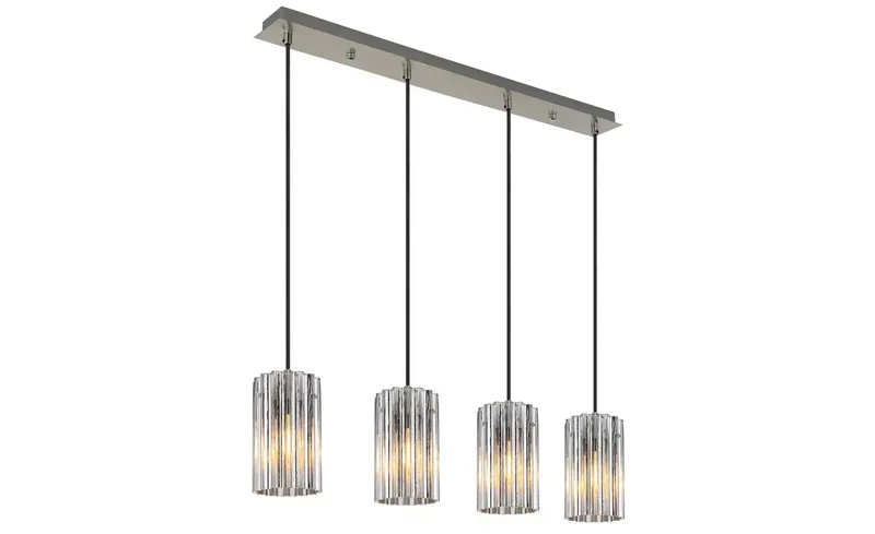 hanglamp - CAYDEN - glas - grote eettafellamp - E27 - 15747-4H by Globo in Staal – product photo 3 of 3