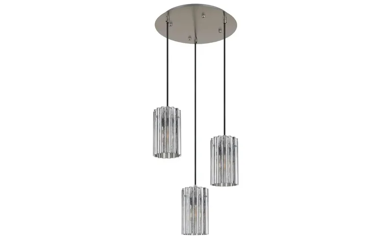 hanglamp - CAYDEN - glas - Ø 39cm - E27 - 15747-3H van Globo in Staal – productfoto 2 van 3
