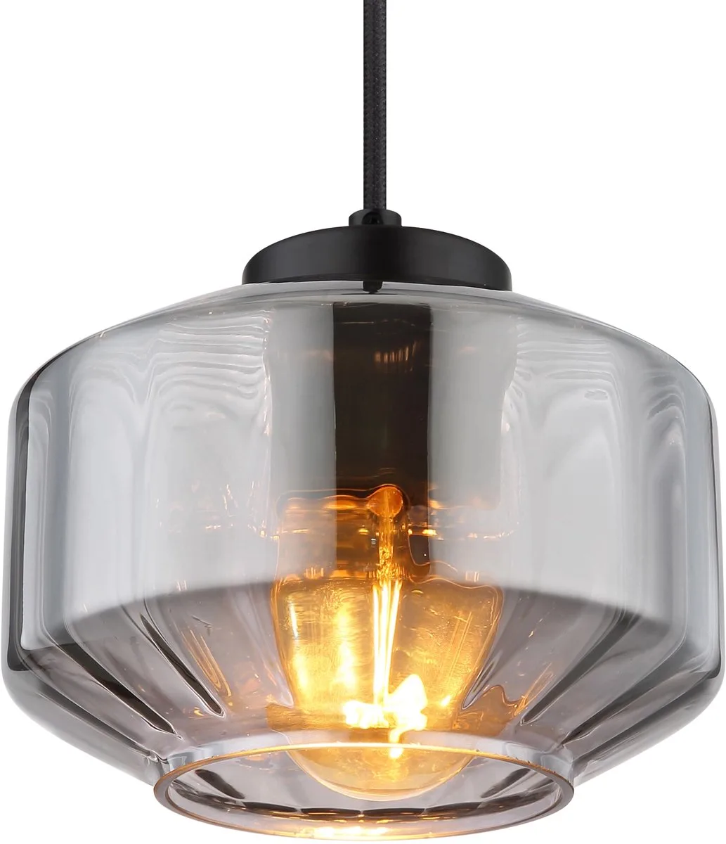Hanglamp Christiana 1-lichts Ø 18cm - 15547H by Globo in Black – product photo