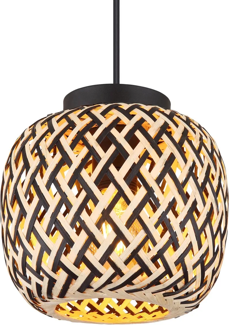 Hanglamp COLLY 20.0 cm 1-lichts van Globo in Zwart – productfoto