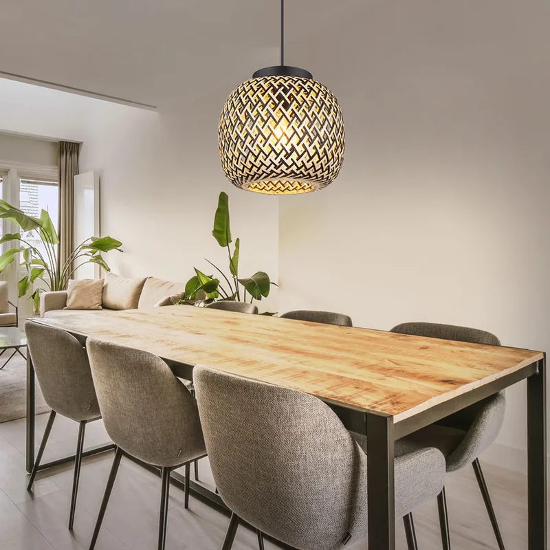 Hanglamp COLLY 30.0 cm 1-lichts van Globo in Zwart – productfoto