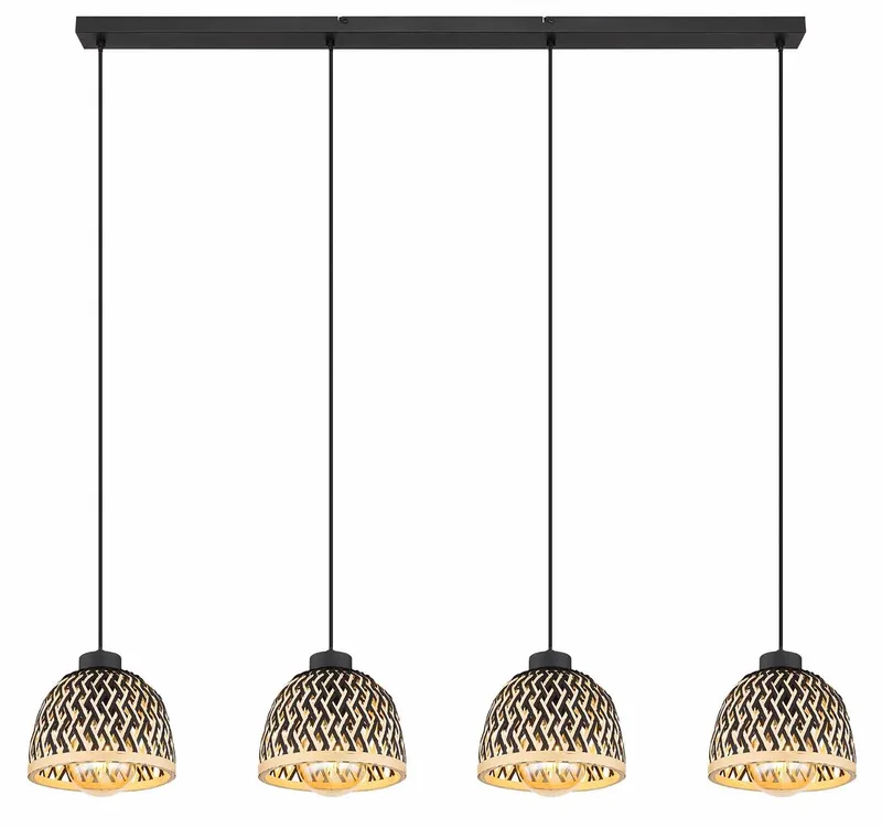 hanglamp - Colly - metaal - grote eettafellamp - LED_E27 - 15767-4H by Globo in Black – product photo
