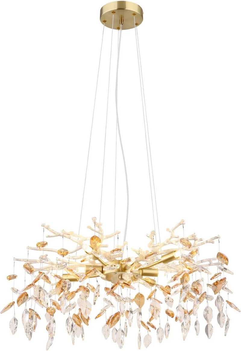 Hanglamp - DANNA - glas - Ø 61cm - G9 - 64132-8 fra Globo i Guld – produktbillede