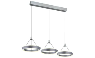 hanglamp - Ferra - metaal - grote eettafellamp - LED - 67316-3 fra Globo i Grå – produktbillede 2 af 3