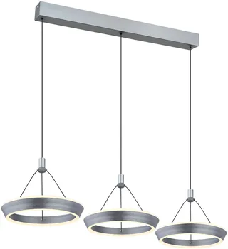 hanglamp - Ferra - metaal - grote eettafellamp - LED - 67316-3 fra Globo i Grå – produktbillede 1 af 3