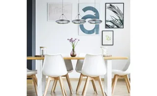 hanglamp - Ferra - metaal - grote eettafellamp - LED - 67316-3 fra Globo i Grå – produktbillede 3 af 3