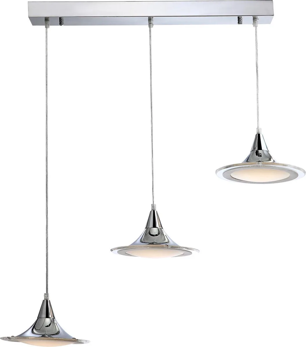 Hanglamp Globo Enea LED - 3 lichts by Globo in Chrome – product photo