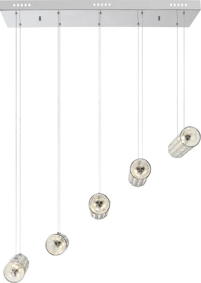 Hanglamp Globo Tinca LED - Chroom/K9 kristallen von Globo in Kristal – Produktfoto