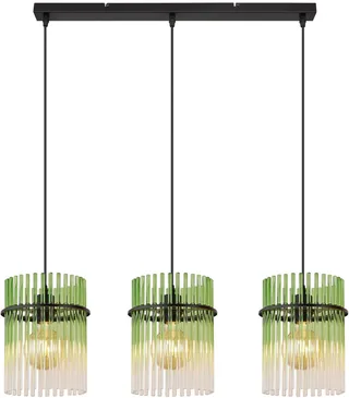 hanglamp - GORLEY - glas - grote eettafellamp - E27 - 15698-3HG de Globo en Vert – photo produit 1 sur 3