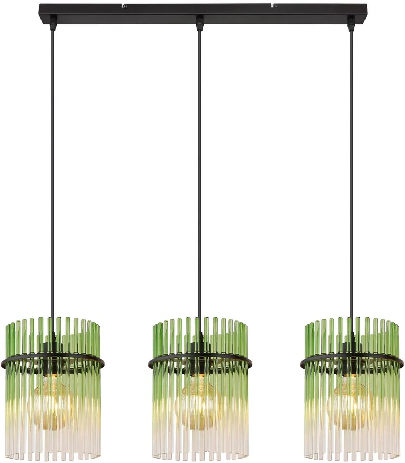 hanglamp - GORLEY - glas - grote eettafellamp - E27 - 15698-3HG de Globo en Vert – photo produit 1 sur 3
