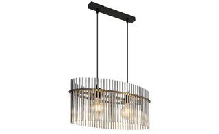 hanglamp - GORLEY - glas - grote eettafellamp - E27 - 15698H3 fra Globo i Sort – produktbillede 3 af 3