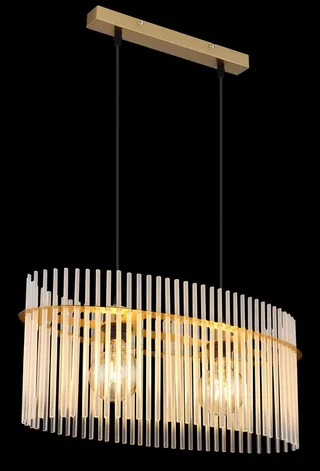 hanglamp - GORLEY - glas - grote eettafellamp - E27 - 15698H3M de Globo en Or – photo produit 1 sur 3