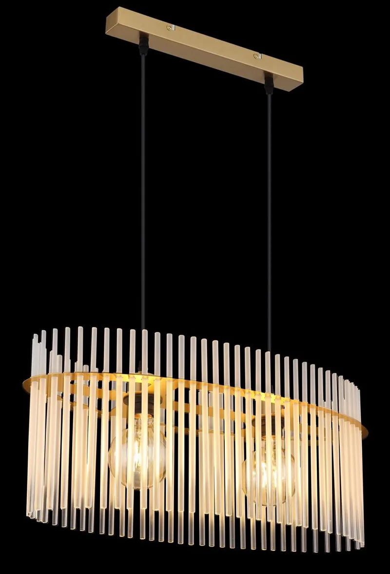 hanglamp - GORLEY - glas - grote eettafellamp - E27 - 15698H3M de Globo en Or – photo produit 1 sur 3