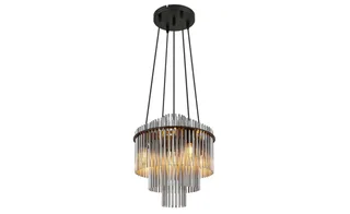 Hanglamp - GORLEY - glas - Ø 40cm - E14 - 15698H2 de Globo en Noir – photo produit 3 sur 3