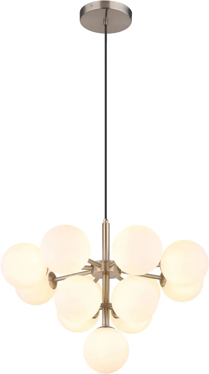 hanglamp - GRAPPY - glas - Ø 56cm - G9 - 56143-13N de Globo en Staal – photo produit