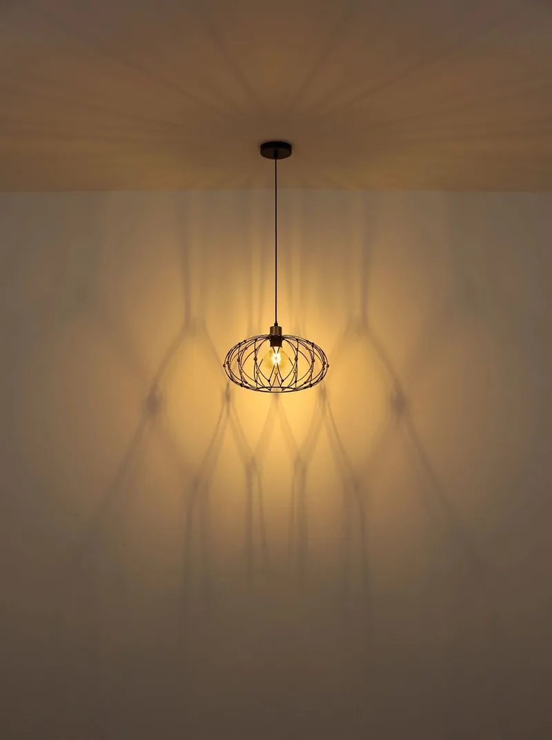 hanglamp - GREYS - metaal - Ø 40cm - E27 - 15966H de Globo en Noir – photo produit 1 sur 3