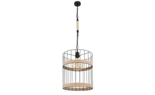 Hanglamp HALIA 35.0 cm 1-lichts Bruin de Globo en Noir – photo produit 2 sur 3