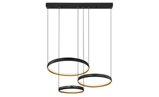 hanglamp - HALLI - metaal - ringlamp - LED - 67193-55H van Globo in Zwart – productfoto 3 van 3