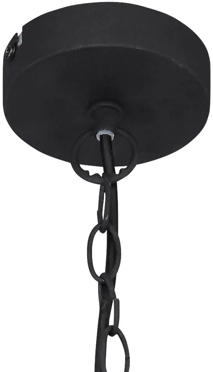 Hanglamp hanglamp kooilamp hanglamp eetkamerlamp keuken, kooi design metaal 1x E27 fitting, DxH 40x120cm de Globo en Noir – photo produit