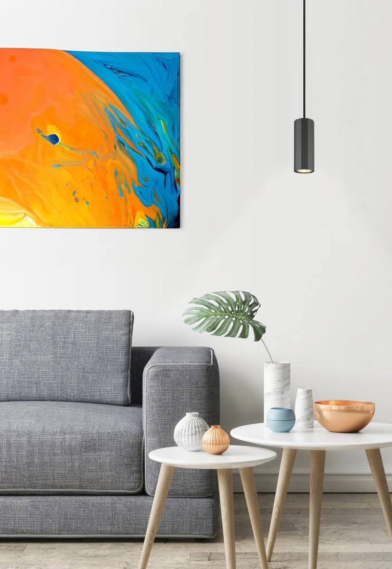 Hanglamp JAMES 6.0 cm 1-lichts Mat van Globo in Grijs – productfoto