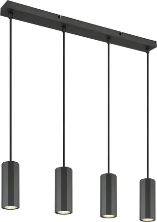 Hanglamp JAMES 6.0 cm 4-lichts Mat van Globo in Grijs – productfoto 1 van 3