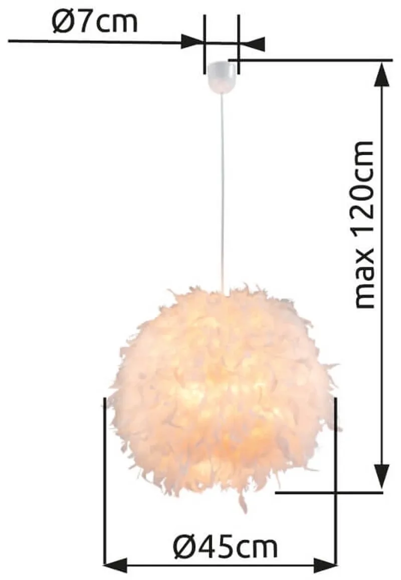 hanglamp - Katunga - kunststof - Ø 45cm - E27 - 15057 by Globo in White – product photo