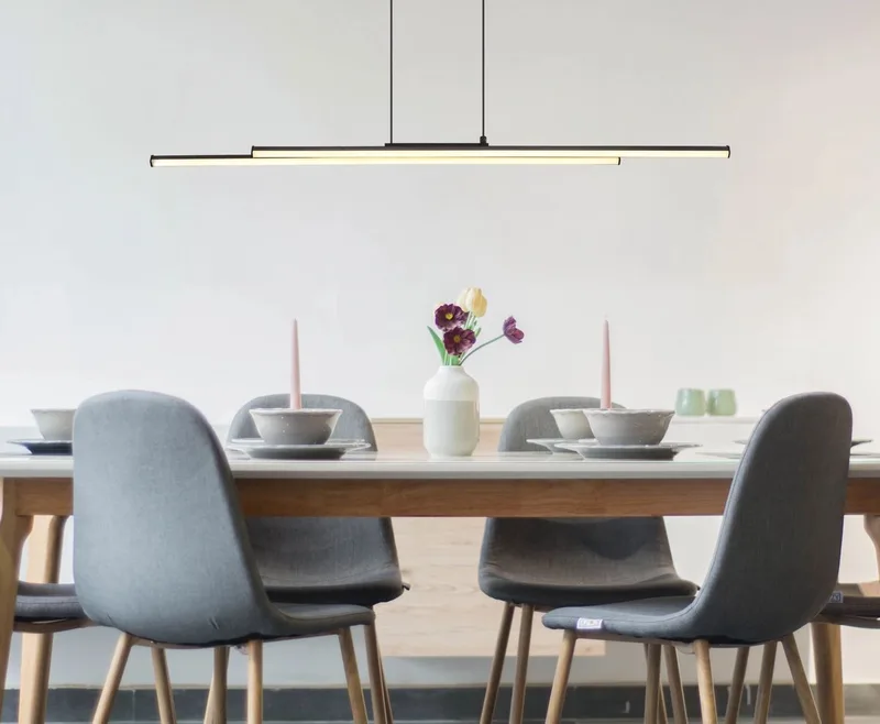 hanglamp - KIRINA - metaal - grote eettafellamp - LED - 67342-24H by Globo in Black – product photo 1 of 3