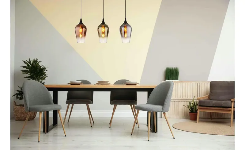 hanglamp - LAVUS - glas - grote eettafellamp - E27 - 15552-3H de Globo en Multicolore – photo produit 3 sur 3