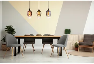 hanglamp - LAVUS - glas - grote eettafellamp - E27 - 15552-3H de Globo en Multicolore – photo produit 1 sur 3