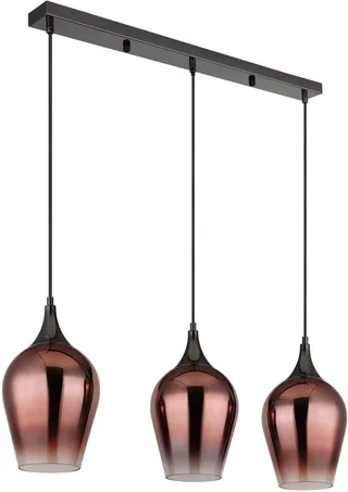 hanglamp - LAVUS - glas - grote eettafellamp - E27 - 155520-3HC de Globo en Rouge – photo produit 1 sur 3