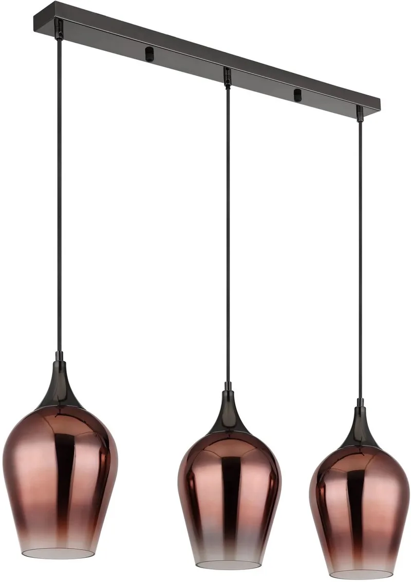 hanglamp - LAVUS - glas - grote eettafellamp - E27 - 155520-3HC de Globo en Rouge – photo produit 1 sur 3
