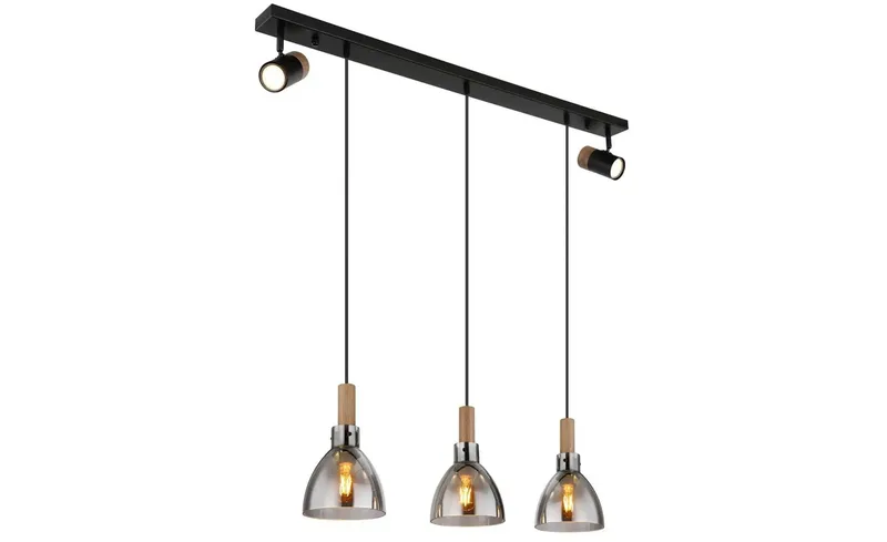 hanglamp - Mattea - metaal - grote eettafellamp - LED_E27 - 15550-3H by Globo in Black – product photo 3 of 3