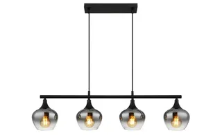 hanglamp - MAXY - glas - grote eettafellamp - E27 - 15548-4H1 fra Globo i Sort – produktbillede 2 af 3