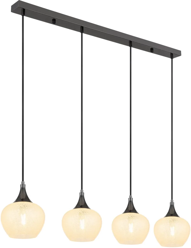hanglamp - MAXY - glas - grote eettafellamp - E27 - 15548-4HK fra Globo i Hvid – produktbillede 1 af 3